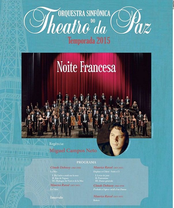 Orquestra Sinfônica do Theatro da Paz apresenta Concerto Noite Francesa